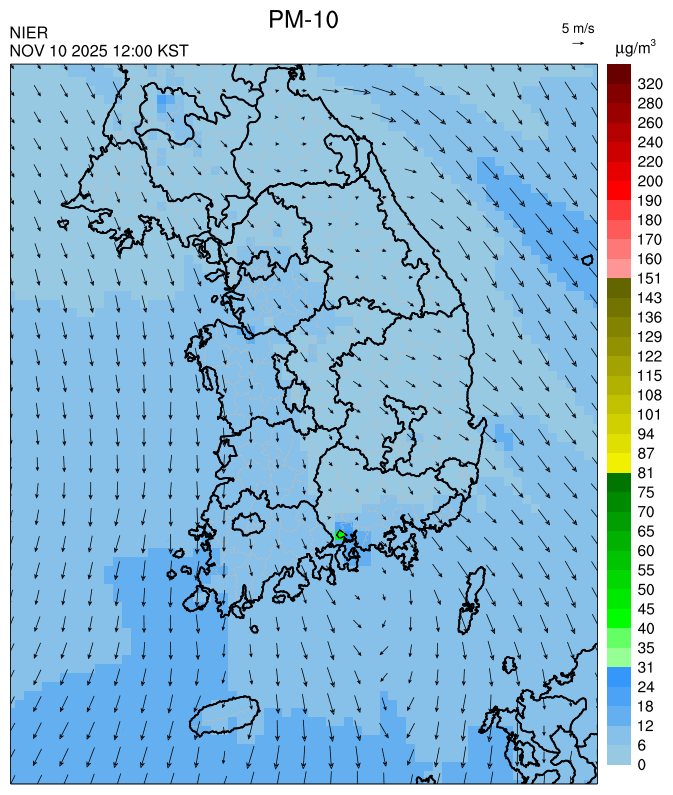 12:00 KST PM-10 예측모델