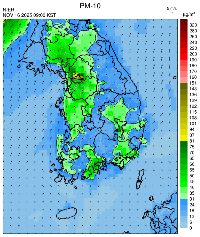 09:00 KST PM-10 예측모델