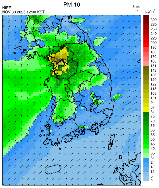 12:00 KST PM-10 예측모델