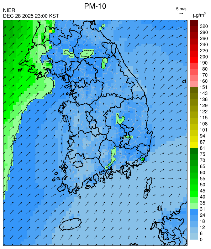 에어코리아 대기정보 예보 이미지