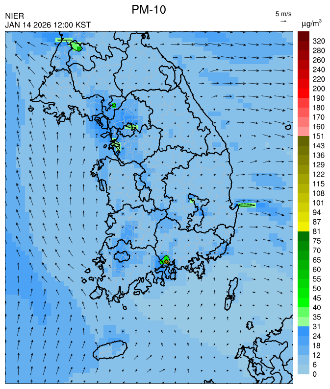 12:00 KST PM-10 예측모델