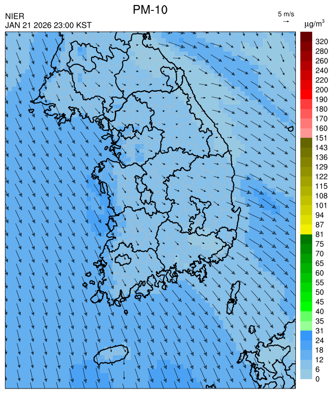 에어코리아 대기정보 예보 이미지