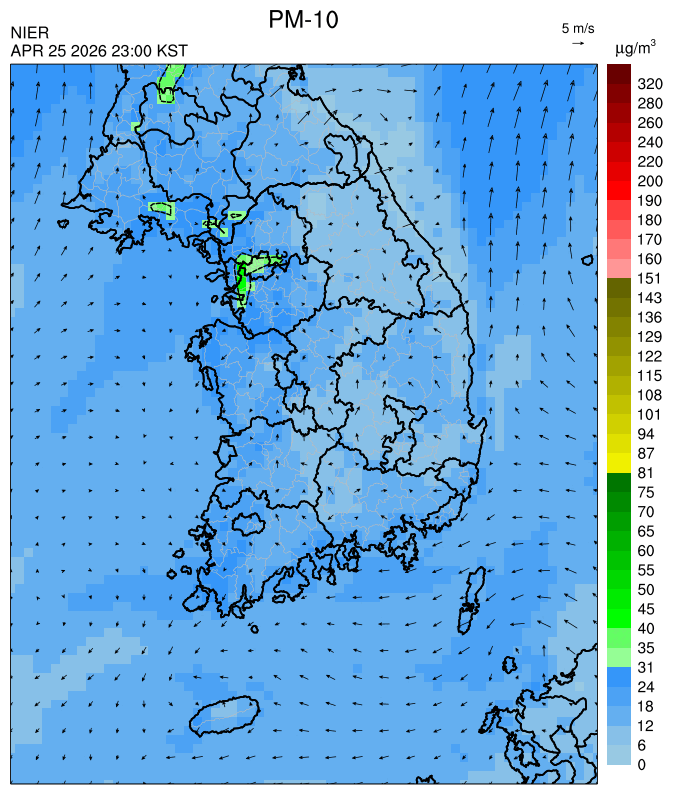 에어코리아 대기정보 예보 이미지