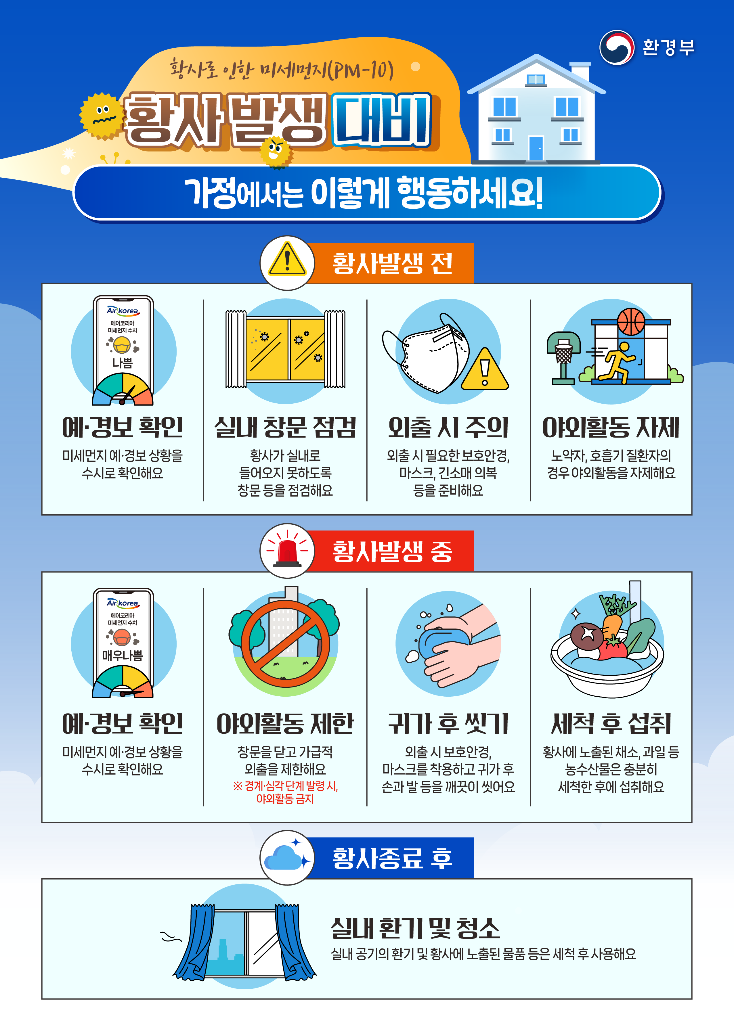 황사 가정 대응요령